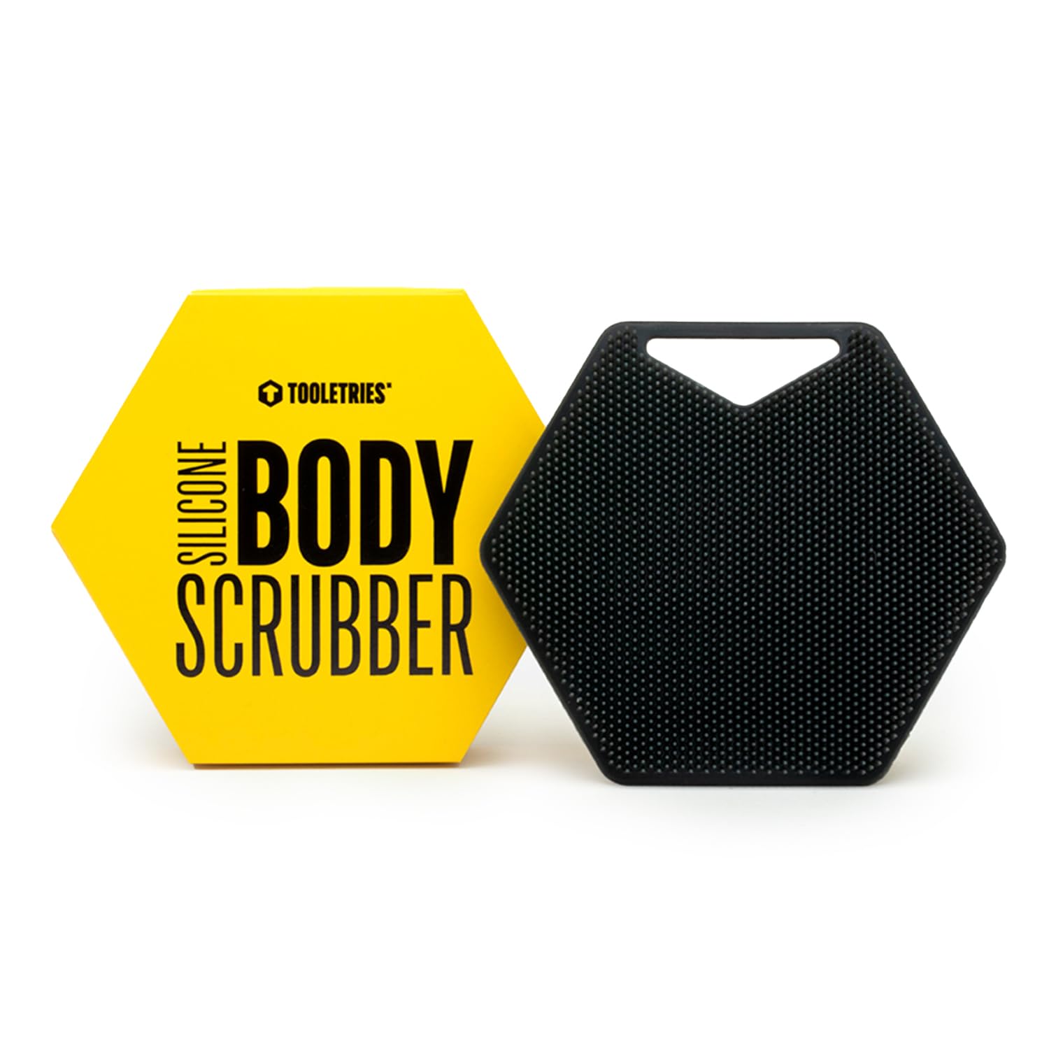 Tooletries - Body Scrubber - Silicone Exfoliating Scrubber - Bathroom & Shower Accessories for Men, Travel Essentials for Men - Durable & Long Lasting Body Wash Scrubber for Men - Charcoal